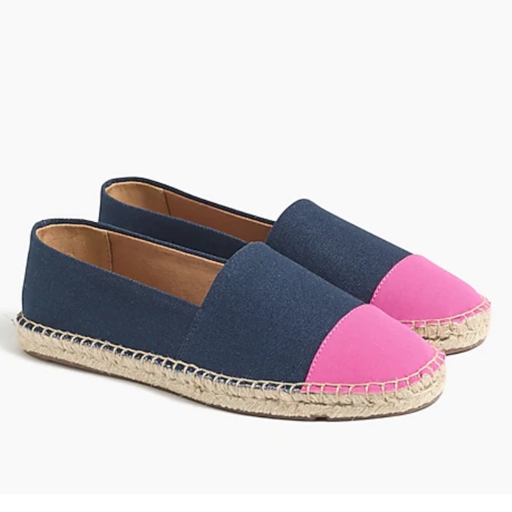 J.Crew Canvas Colorblock Cap-Toe Slip On